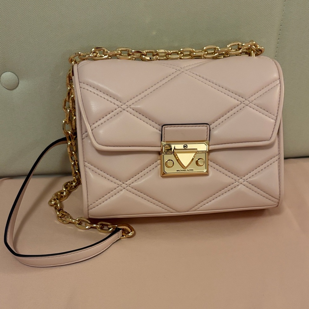Michael Kors Blush Quilted Crossbody Bag